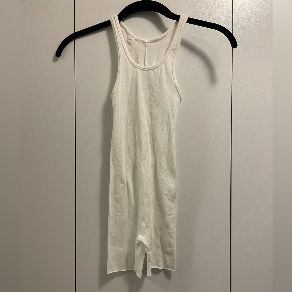 YZY Bodysuit Tank White 1 Yeezy Kanye West